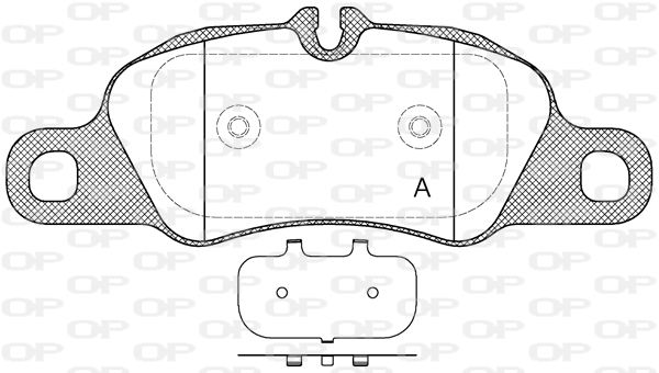 OPEN PARTS Bremžu uzliku kompl., Disku bremzes BPA1366.00